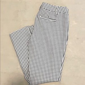 NWOT CABI checkered crop slack pants